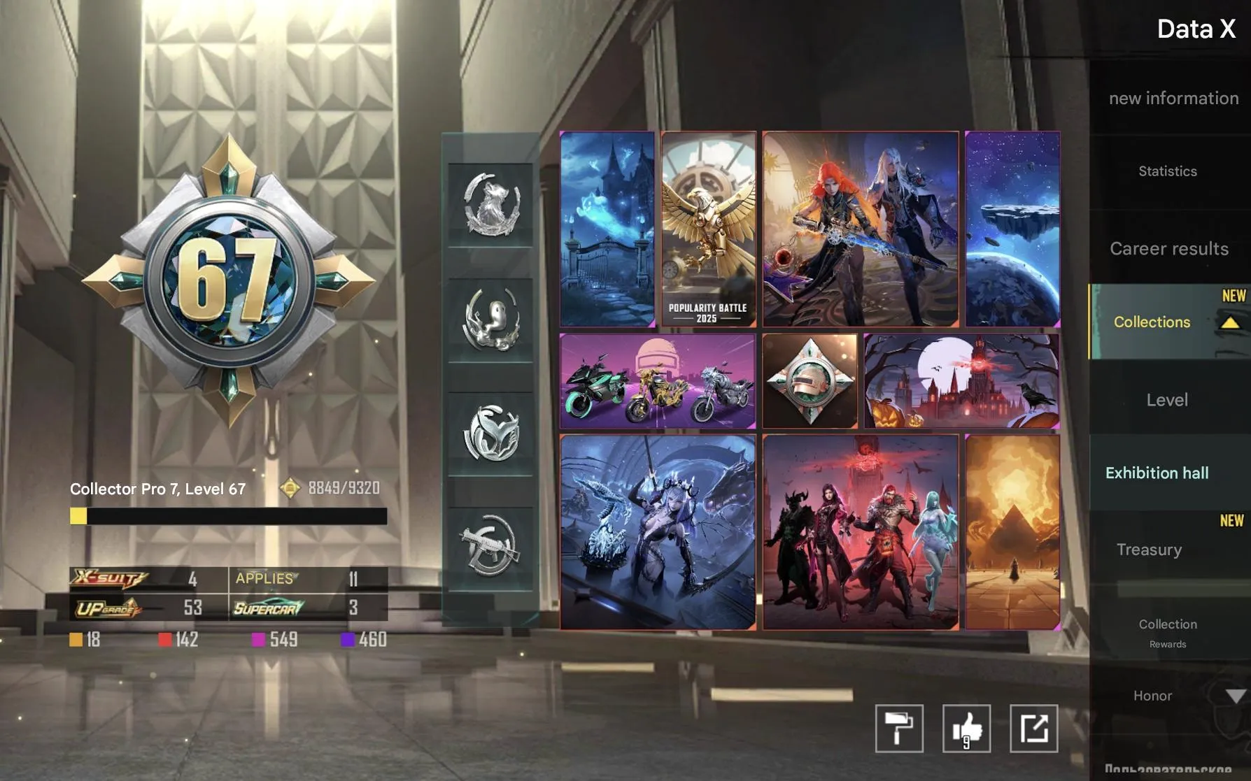 PGM237 FULL Honor, Gold Crown Helmet, Mummy Variants, Brigade, Commander, 18 Gold Suits, 6-9 Sports Cars, Conqueror, Pumped Weapons, Dravion 4, Anuhra 3, Galadria 2, Mythic Racks (G)